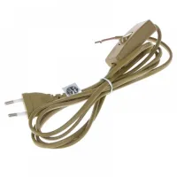 Шнур з прямокутним вимикачем Brille P-1S brown 1,8m