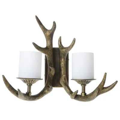 Бра настенное накладное рога кантри BKL-090W/2 Brille