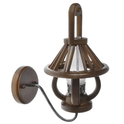 Бра настенное накладное деревянное кантри KL-164W/1 Brille