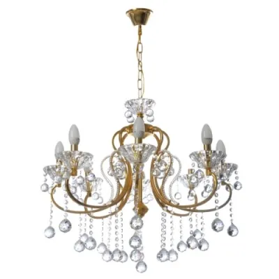 Люстра Brille BCL-659S/8 E14 G хрустальная