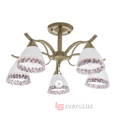 Люстра Brille LK-611S/5 E27 AB/BL