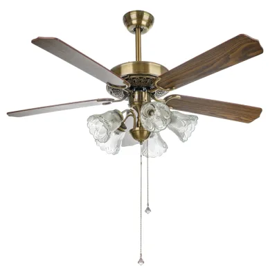 Люстра с вентилятором Brille BKL-904S/5 E27 AB Люстра с вентилятором Brille BKL-904S/5 E27 AB