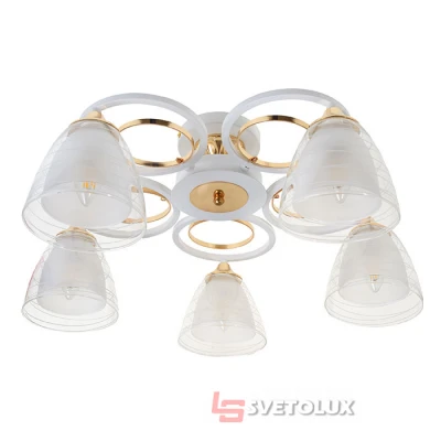 Люстра Brille LK-663S/5 E27 WH+FG