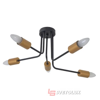 Люстра Brille BL-590S/5 E27 BK/G