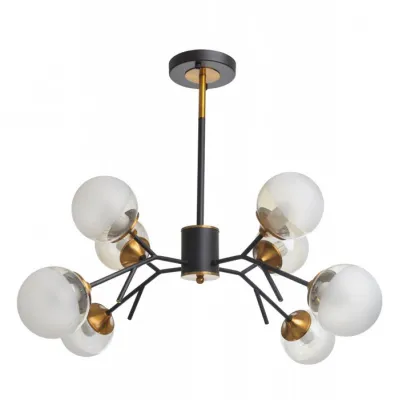 Люстра Brille BL-918S/8 E27 BZ/BK