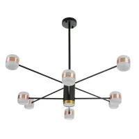 Люстра светодиодная молекула BL-952S/8 LED 90W BK/G Brille