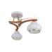 Люстра потолочная на 3 плафона LK-681S/3 E27 WH+FG Brille Люстра потолочная на 3 плафона LK-681S/3 E27 WH+FG Brille
