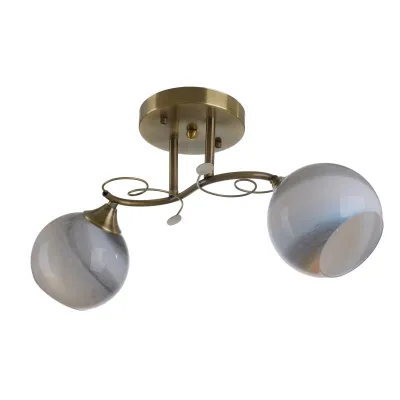 Люстра потолочная на 2 плафона LK-682S/2 E27 AB Brille