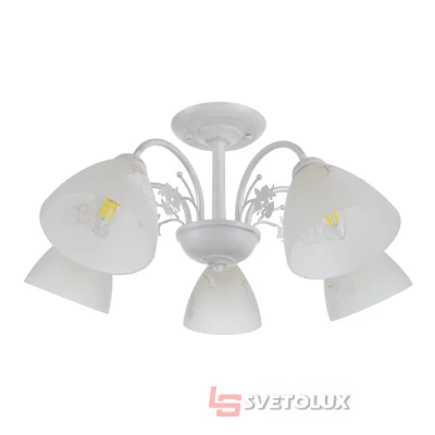 Люстра Brille LK-685S/5 E14 WH/SL