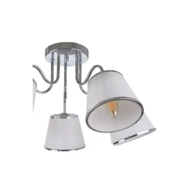 Люстра потолочная с абажуром на 5 плафонов BKL-687S/5 E14 CH Brille Люстра потолочная с абажуром на 5 плафонов BKL-687S/5 E14 CH Brille