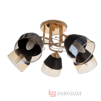 Люстра стельова на 5 плафонів LK-689 S/5 E27 г Brille