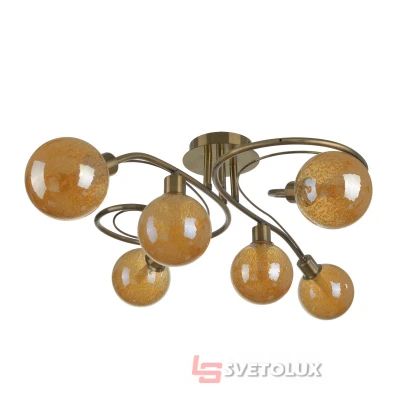 Люстра потолочная галогенная G9 40W AB (LK-694C/6) Brille