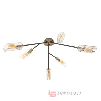 Люстра LK-698S/6 E14 AB+BK