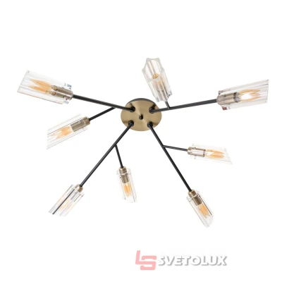 Люстра LK-698S/8 E14 AB+BK