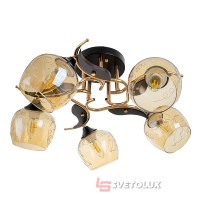 Люстра потолочная в спальню E27 60W BK (LK-703S/5) Brille