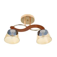 Люстра на 2 плафони золотиста LK-704S/2 E27 FG Brille Люстра на 2 плафони золотиста LK-704S/2 E27 FG Brille