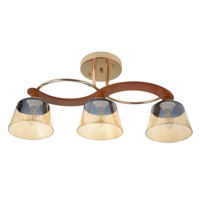 Люстра на 3 плафони золотиста LK-704S/3 E27 FG Brille