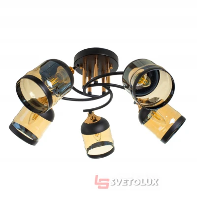 Люстра Brille LK-706S/5 E27 BK+FG