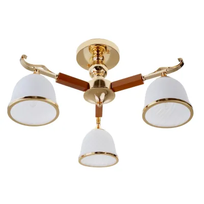 Люстра с основой цвета латунь на три плафона LK-709S/3 E27 FG Brille