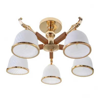 Люстра з основою кольору латунь на п'ять плафонів LK-709S/5 E27 FG Brille