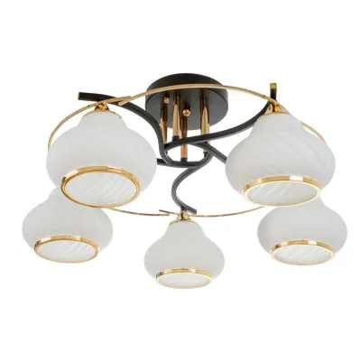 Люстра на 5 плафонов LK-712S/5 E27 BK+FG Brille