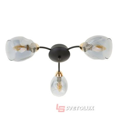Люстра LK-718S/3 E14 BK+FG