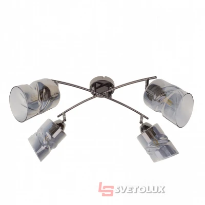 Люстра на 4 лампочки LK-723S/6 E27 BK + CH