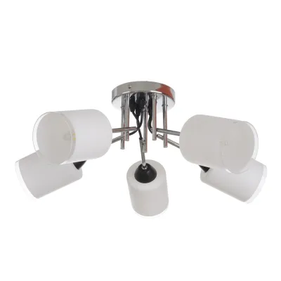 Сучасна люстра на 5 лампочок LK-724S/5 E27 BK/CH