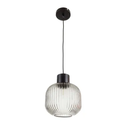 Люстра подвес с рельефным плафоном BR-01 476S/1 E27 SBK