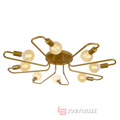 Люстра с золотистым покрытием на 8 лампочек BR-01 617C/8 E27 G