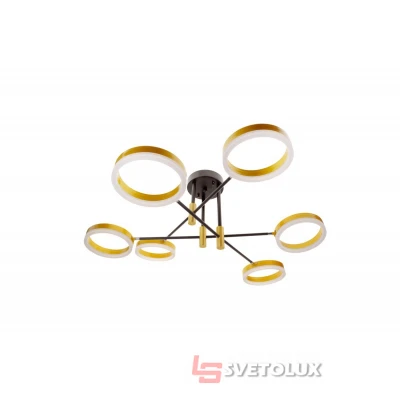 Светодиодная люстра BR-01 630C/6 LED 72W WW+NW+CW BK/G Brille