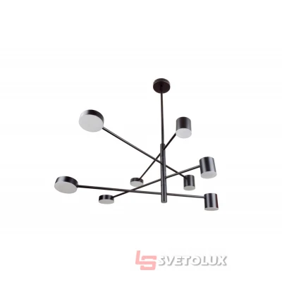 Светодиодная современная люстра BR-01 631S/8 LED 56W WW + NW + CW BK Brille