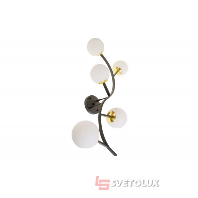 Стельова люстра BR-01 644C/5 E27 BK/WH Brille