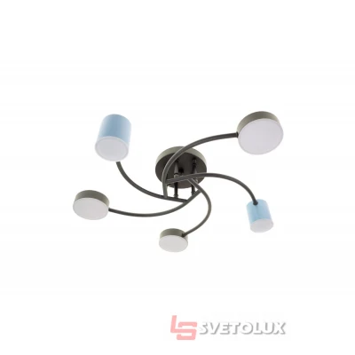 Светодиодная люстра BR-01 647C/5 LED 36W BK/BL Brille