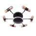 Светодиодная люстра BR-01 668C/12 LED 36W BK/G