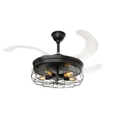 Люстра потолочная вентилятор Е27 300W BK (BKL-913SC/5) Brille