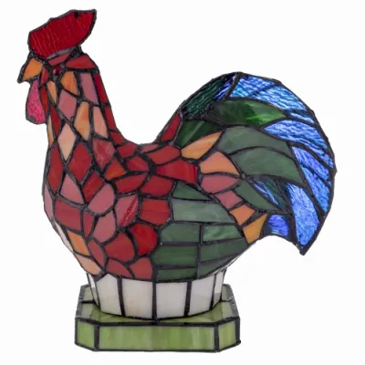 Настольная лампа Brille BR-615T/1 E14 "Петух" Тиффани