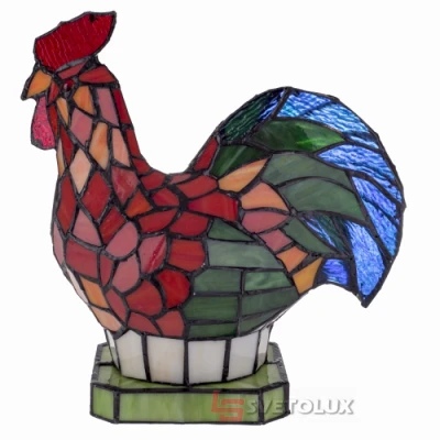 Настольная лампа Brille BR-615T/1 E14 "Петух" Тиффани