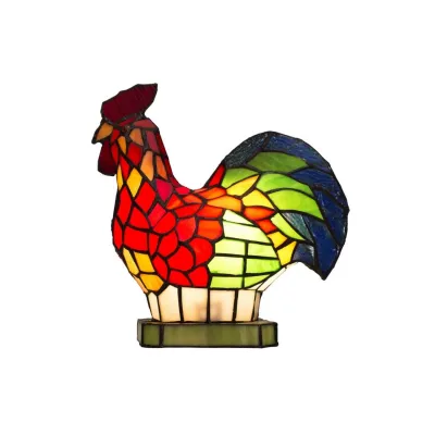 Настольная лампа Brille BR-615T/1 E14 "Петух" Тиффани