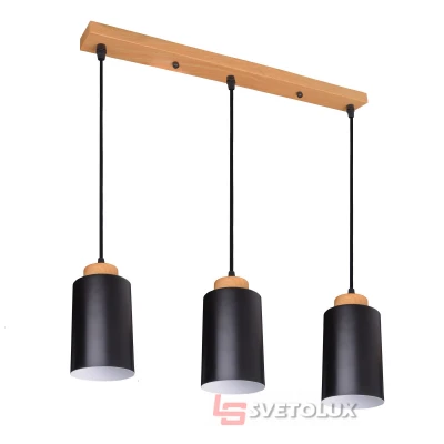 Люстра-подвес для кухни BL-653S/3 E27 BK/Wood Brille