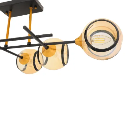 Люстра потолочная Е27 300W BK/JGT (BL-699C/5) Brille Люстра потолочная Е27 300W BK/JGT (BL-699C/5) Brille