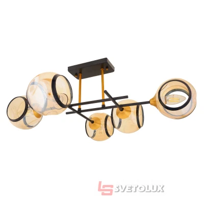 Люстра потолочная Е27 300W BK/JGT (BL-699C/5) Brille