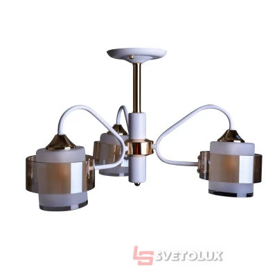 Люстра LK-729S/3 E27 WH+FG Brille