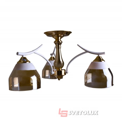 Люстра LK-731S/3 E27 WH+FG Brille