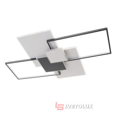 Світлодіодна люстра Brille WBL-60C/140W WW+NW+CW WH/BK