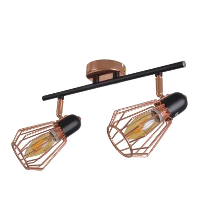 Светильник спот потолочный накладной лофт HTL-211/2 E14 BK+RG Brille