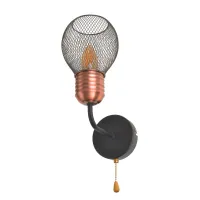 Бра настенное накладное лофт BL-973W/1 E14 BK/AC Brille