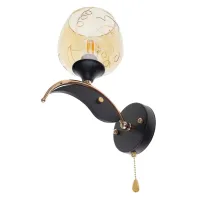 Бра настенное накладное с выключателем на цепочке LK-703W/1 E27 BK+FG Brille Бра настенное накладное с выключателем на цепочке LK-703W/1 E27 BK+FG Brille