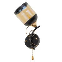 Бра с одним плафоном черное с золотым LK-706W/1 E27 BK+FG Brille Бра с одним плафоном черное с золотым LK-706W/1 E27 BK+FG Brille