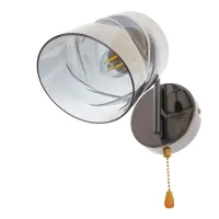 Бра со стеклянным плафоном LK-723W/1 E27 BK + CH Бра со стеклянным плафоном LK-723W/1 E27 BK + CH